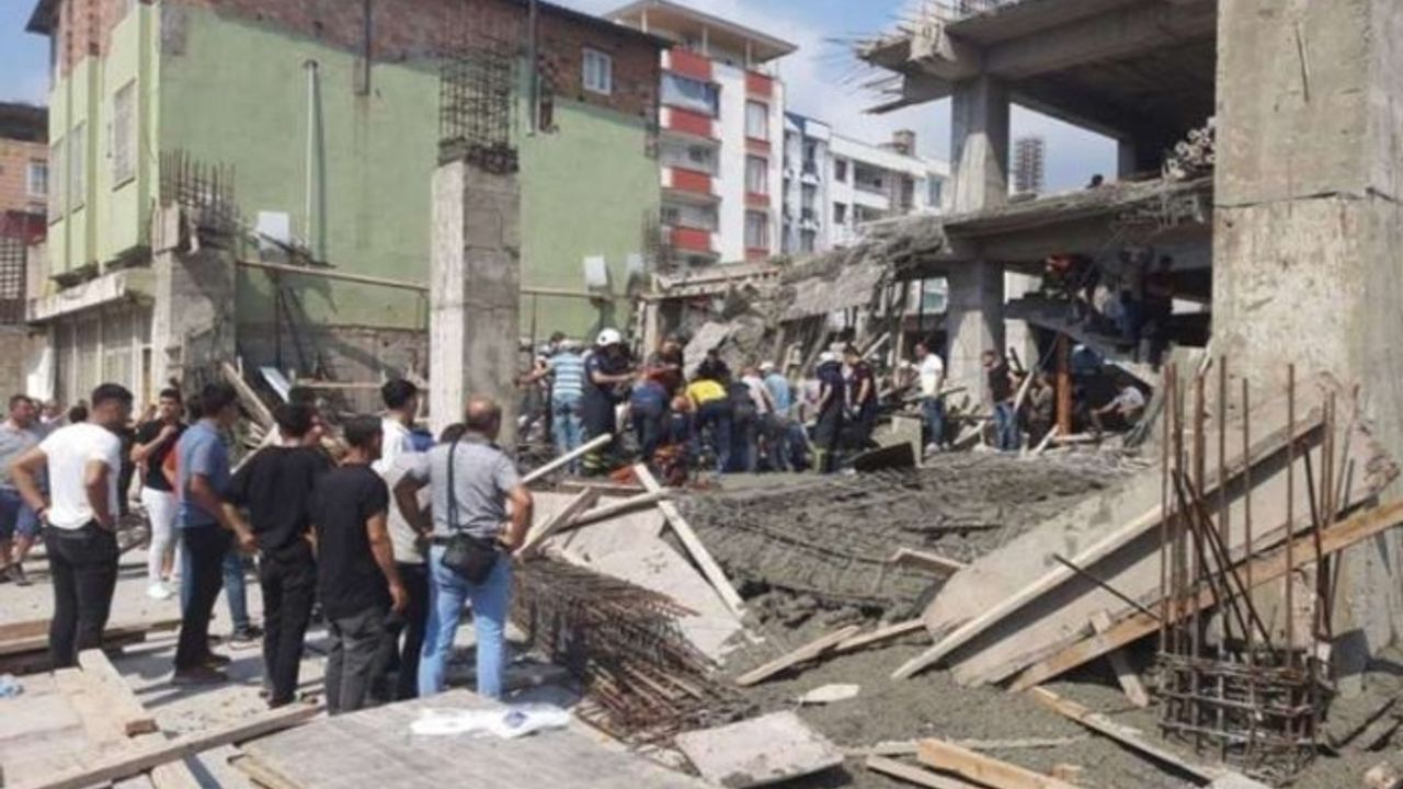 Hatay’da yapımı süren inşat çöktü: 4 işçi yaralandı