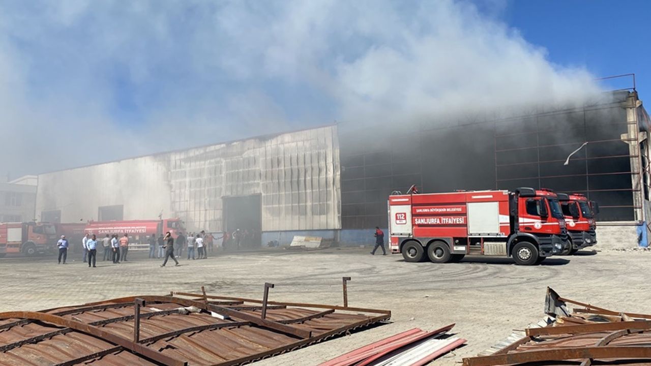 Urfa'da geri dönüşüm fabrikasında yangın