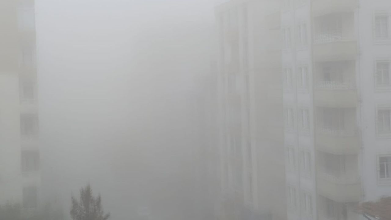 Diyarbakır sisli: Görüş mesafesi azaldı