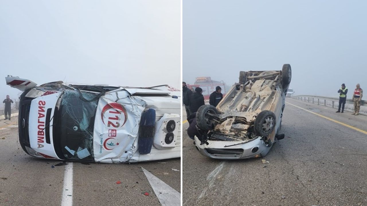 Elazığ’da sis ve gizli buzlanma: Kazada 4 yaralı