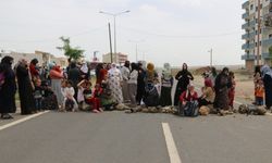 İdil'de kadınlar kazaları protesto etmek için yol kapattı