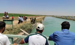 Urfa'da otomobil sulama kanalına düştü