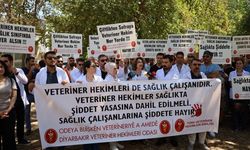 Diyarbakır’da veterinerler talepleri için iş bıraktı