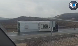 Diyarbakır Bingöl yolunda kaza: Otobüs yan yattı