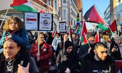 Almanya Bielefeld’de Filistin’e destek yürüyüşleri sürüyor