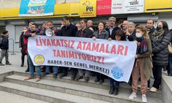 Diyarbakır Sur PTT Başmüdürlüğü önünde liyakatsiz atamalara tepki