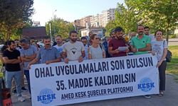 KESK Amed Şubeler Platformu KHK’ler için eylemlerini sürdürüyor