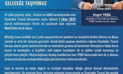 Diyarbakır Ticaret Borsası Başkanı Yeşil, Mavi Liste ile yeniden aday