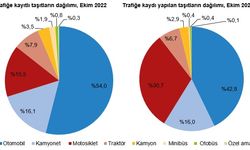 TÜİK: Ekim ayında 102 bin 403 adet taşıtın trafiğe kaydı yapıldı