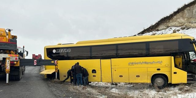 Erzurum’da otobüs kazası