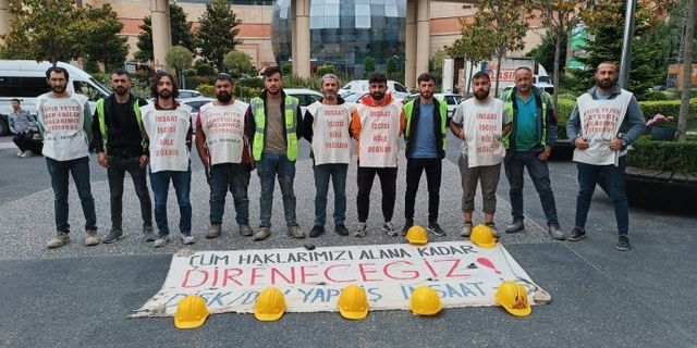 İstanbul’da inşaat işçileri hakları için eylem başlattı: Yasadışı davranıyorlar
