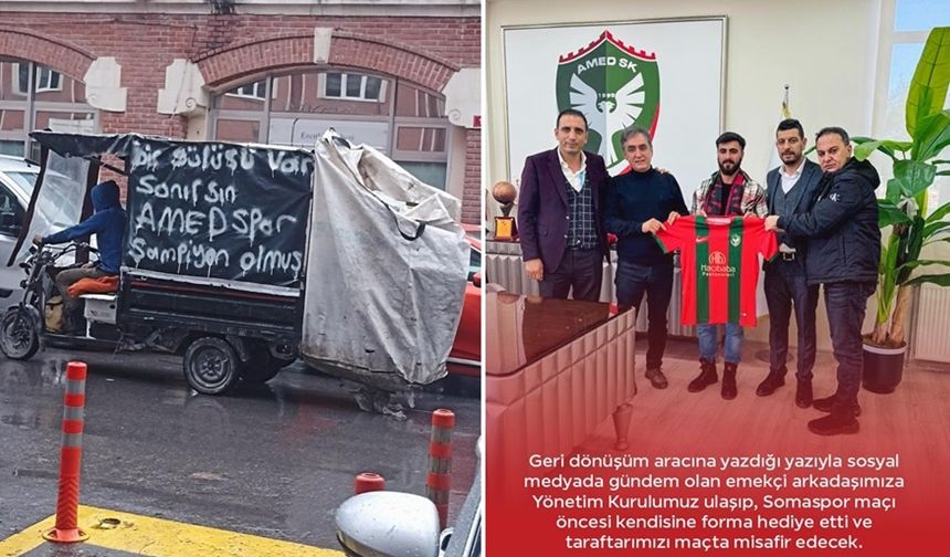 Amedspor’dan geri dönüşüm işçisine jest