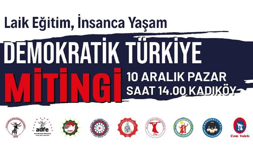 ‘Laik Eğitim, İnsanca Yaşam, Demokratik Türkiye’ mitingine saatler kaldı