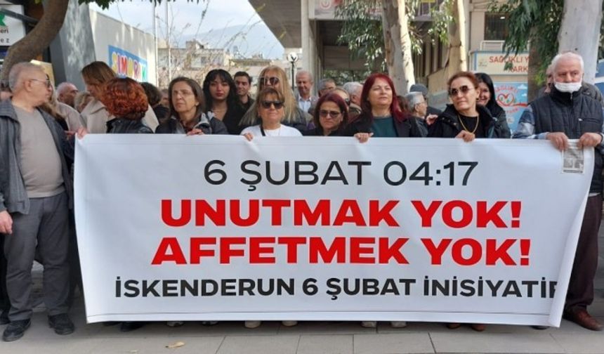 6 Şubat depremlerinde yaşamını yitirenler anıldı