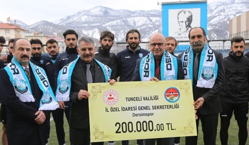 Dersimspor'a Valilikten 200 bin liralık destek